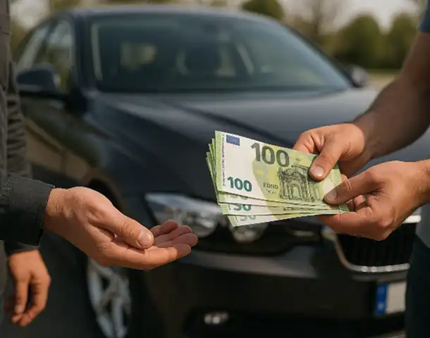 Barkauf beim Autoankauf in Ilmenau mit direkter Auszahlung an den Verkäufer.